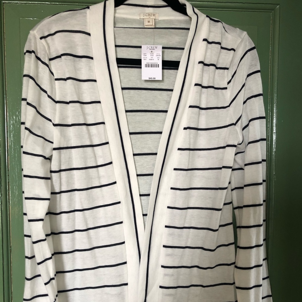 JCrew Lightweight Striped Cardigan